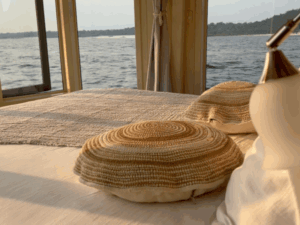 Panoramic 180° suite view aboard Amazon EcoBoat - luxury river cruise Rio Negro
